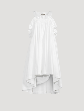 NOIR KEI NINOMIYA Washed Satin Midi Dress Women's White