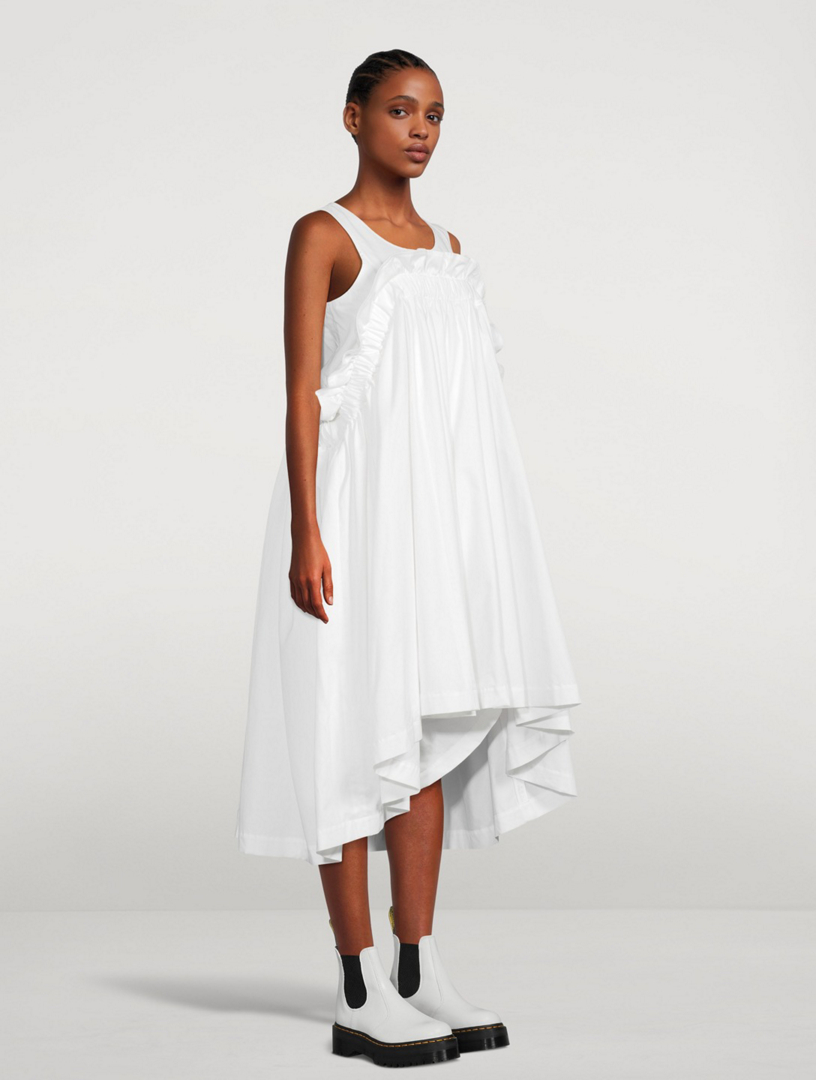 NOIR KEI NINOMIYA Washed Satin Midi Dress Women's White