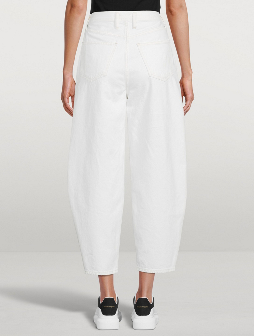 AGOLDE Balloon Curved High-Waisted Jeans Women's White