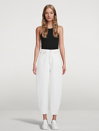AGOLDE Balloon Curved High-Waisted Jeans Women's White