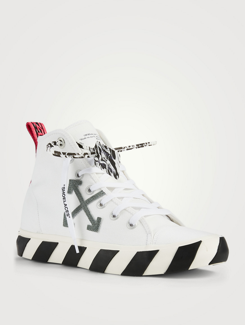 OFF-WHITE Vulcanized Canvas Mid-Top Sneakers | Holt Renfrew Canada