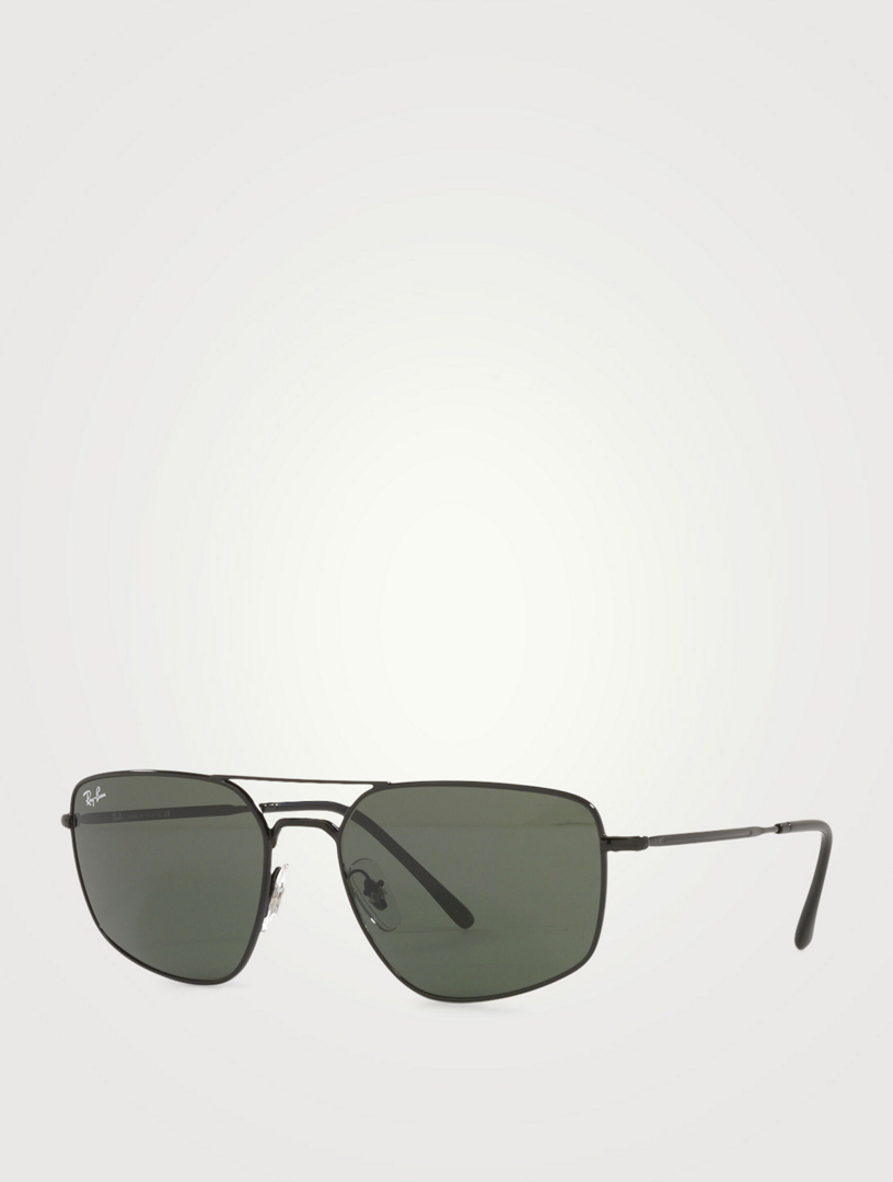 ray ban rectangular aviator