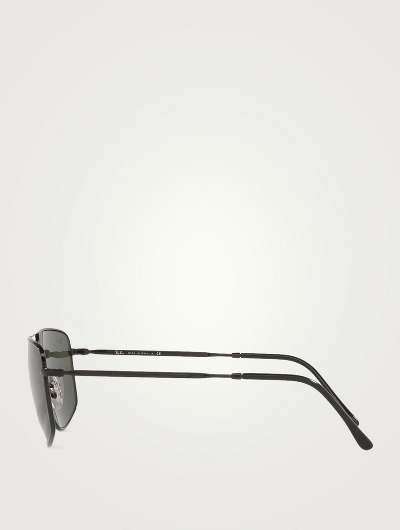 ray ban rectangular aviator
