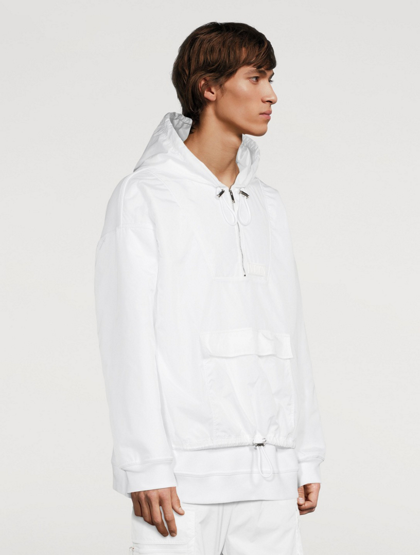 VALENTINO Hooded Pullover Jacket Men's White