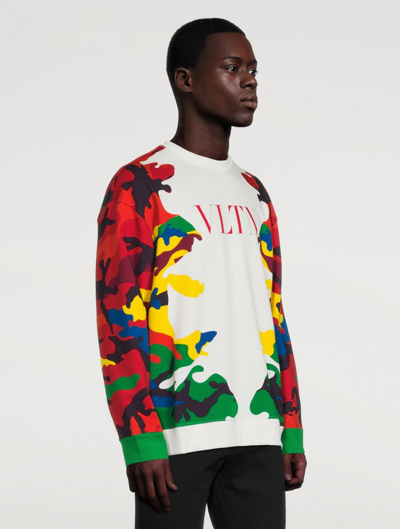 VALENTINO VLTN Sweatshirt In Camo Print Men's Multi