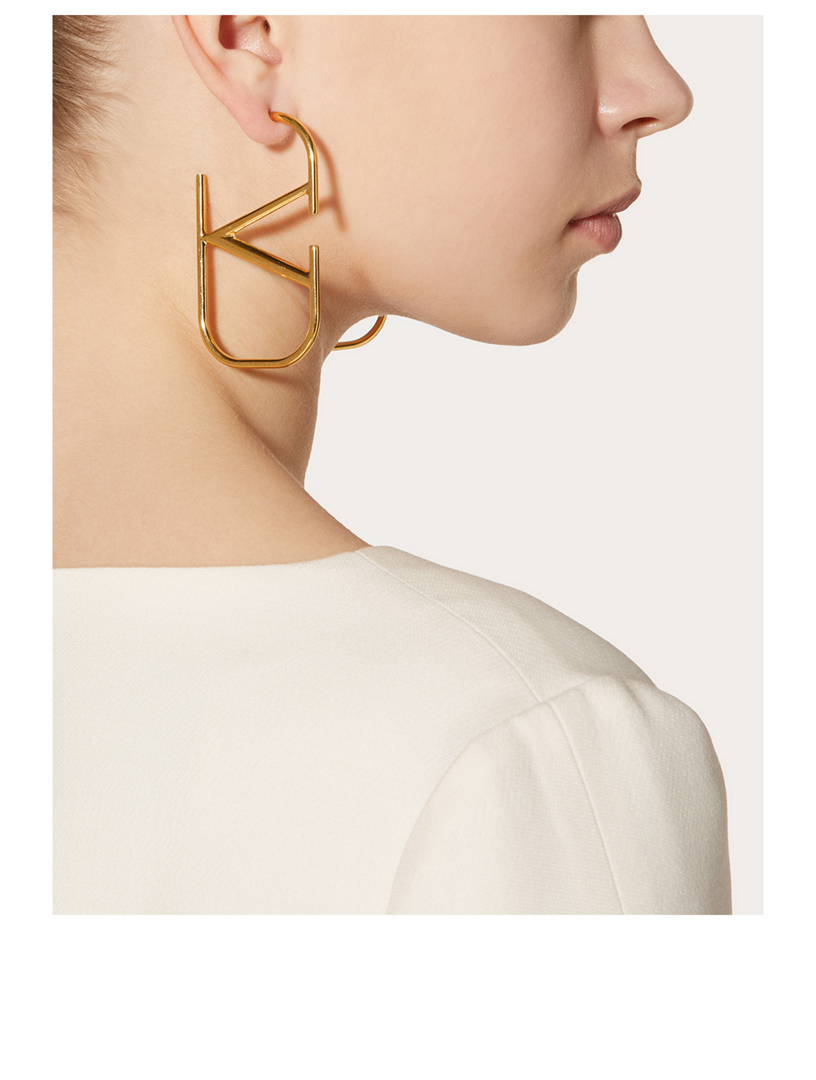 Valentino V-Logo Hoop Earrings – Rent a Dress