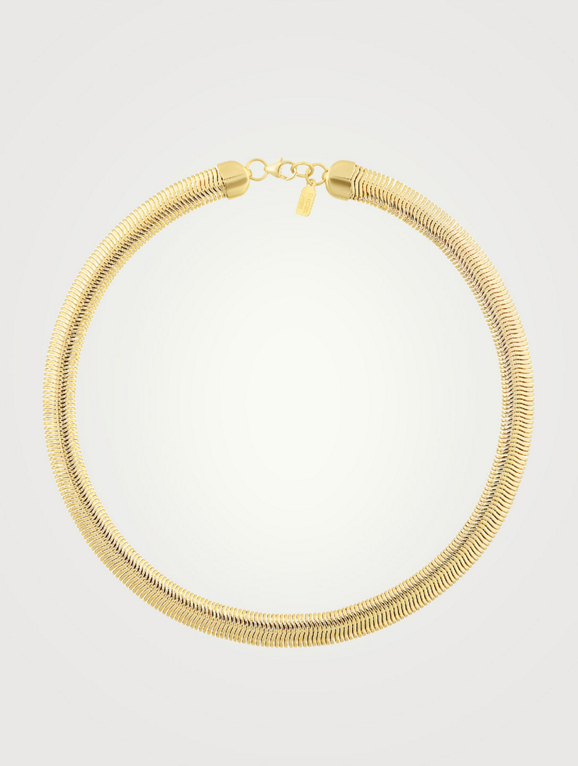 ELECTRIC PICKS Cobra 14K Gold Plated Thick Herringbone Chain Necklace