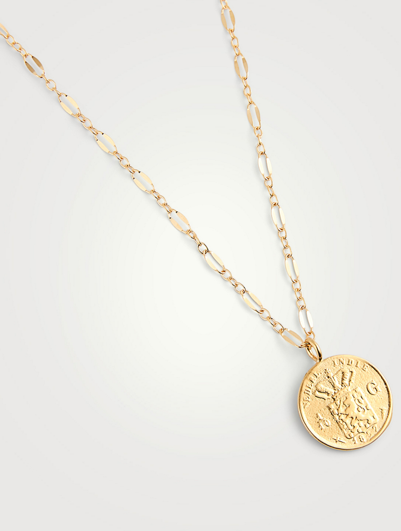ELECTRIC PICKS Duke 14K GoldFilled Coin Pendant Necklace Holt
