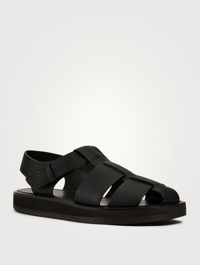 the row fisherman caged leather sandals