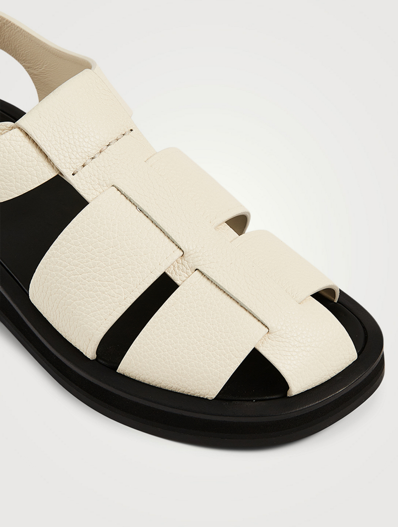 the row fisherman caged leather sandals