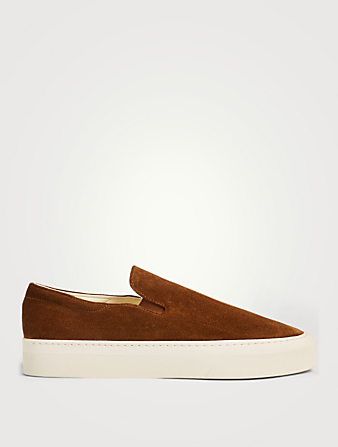 THE ROW Marie H Suede Slip-On Sneakers Women's Brown