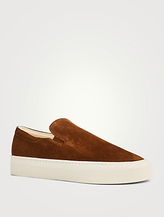 THE ROW Marie H Suede Slip-On Sneakers Women's Brown