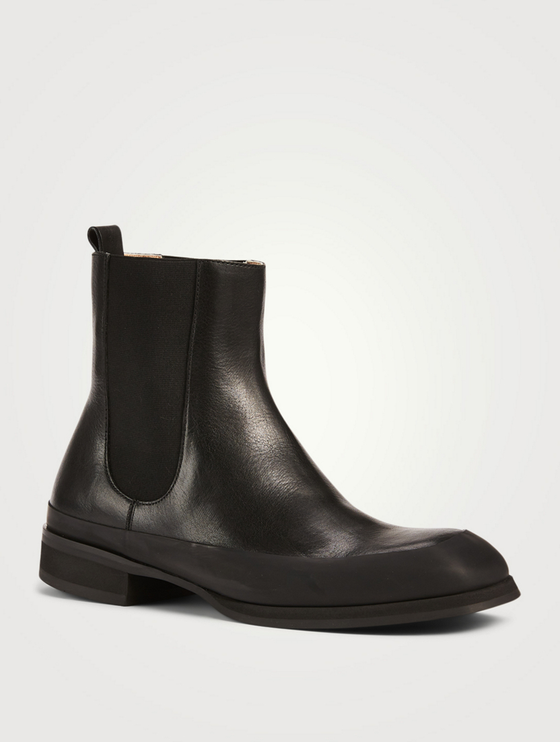 THE ROW Garden Leather Chelsea Boots Women's Black