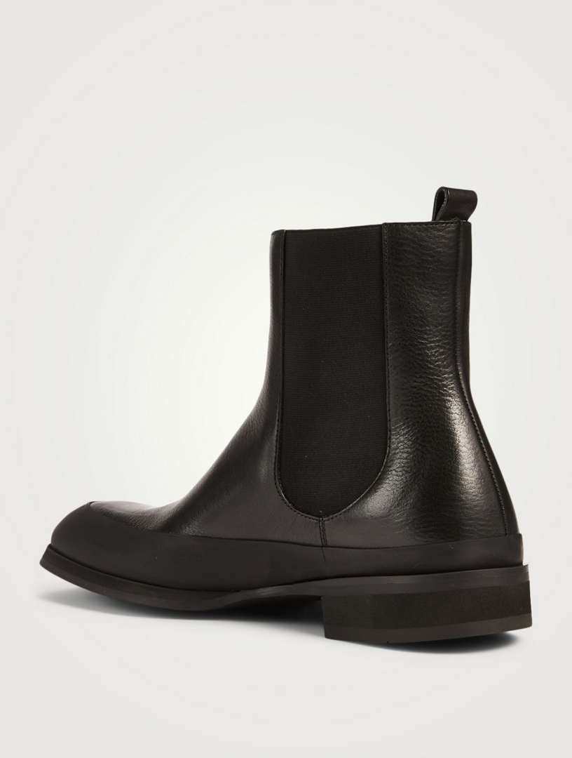 THE ROW Garden Leather Chelsea Boots Women's Black