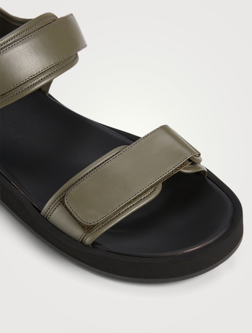 THE ROW HookAndLoop Leather Sandals Holt Renfrew Canada