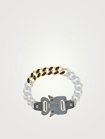 Transparent Chain And Metal Buckle Bracelet