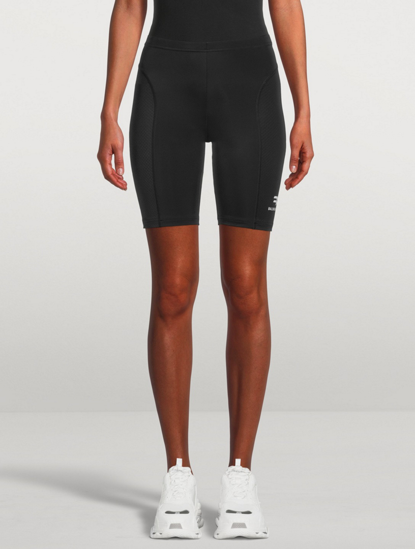 BALENCIAGA Logo Biker Shorts Women's Black
