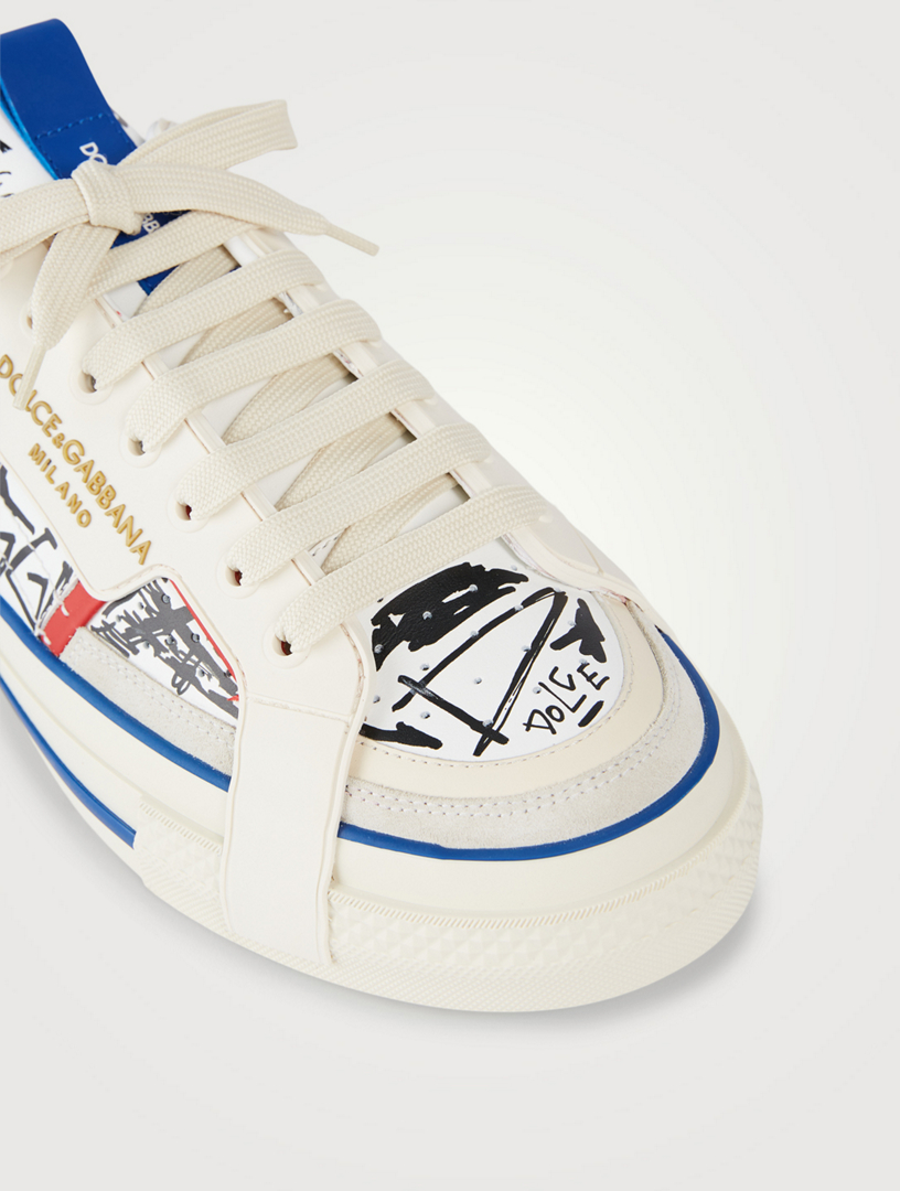 DOLCE & GABBANA Custom  Leather Sneakers | Holt Renfrew Canada