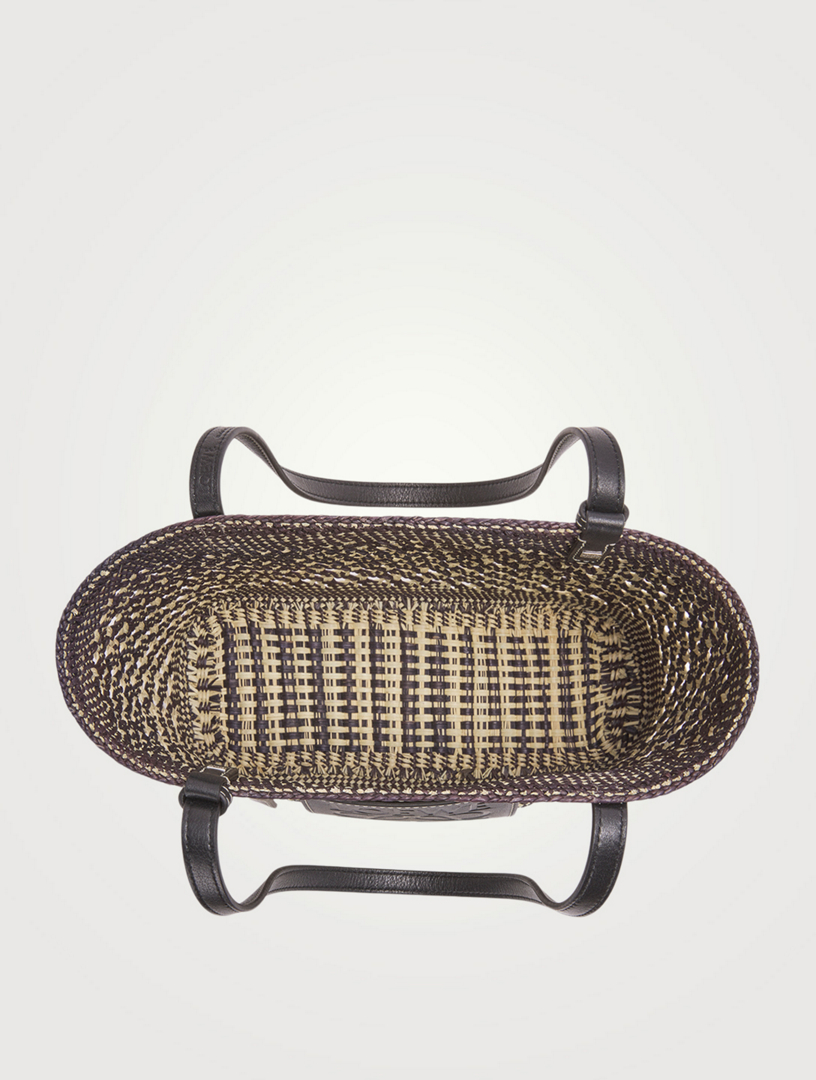 honeycomb straw ibiza basket square leather bag paula loewe