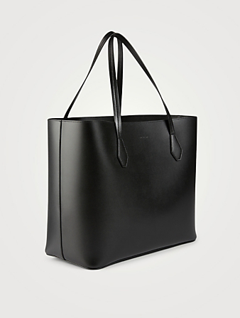 GIVENCHY Wing Leather Shopping Tote Bag With Logo Women's Black