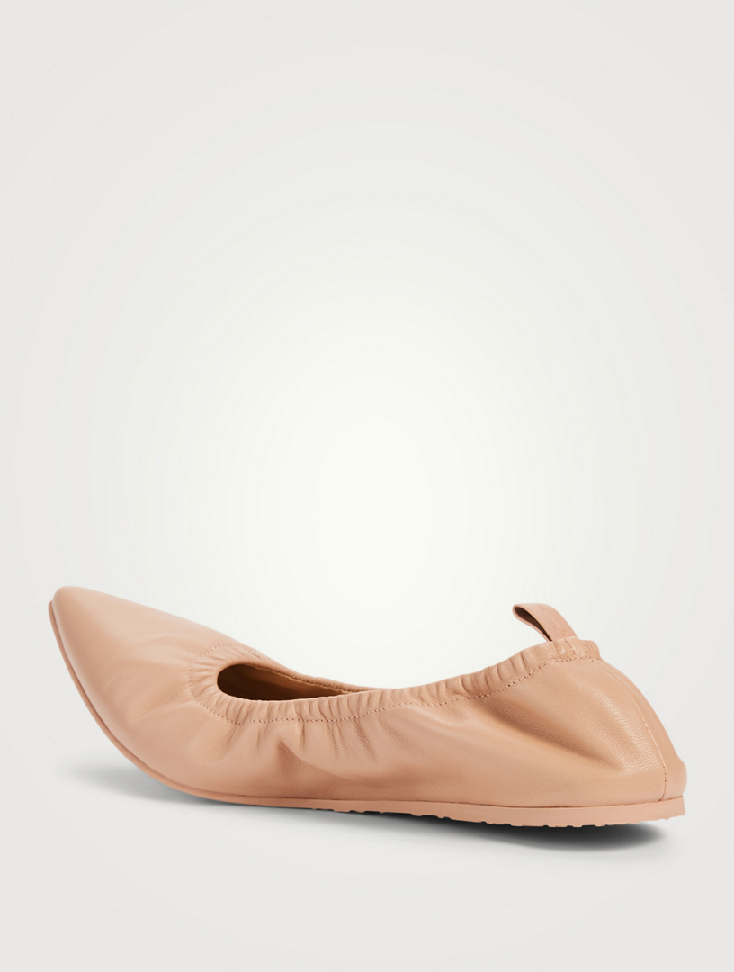 GIANVITO ROSSI Alina Leather Ballet Flats | Holt Renfrew Canada