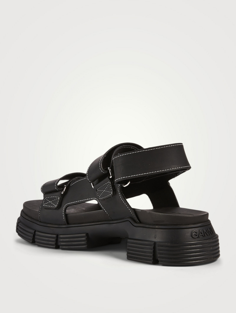 ganni sandals black