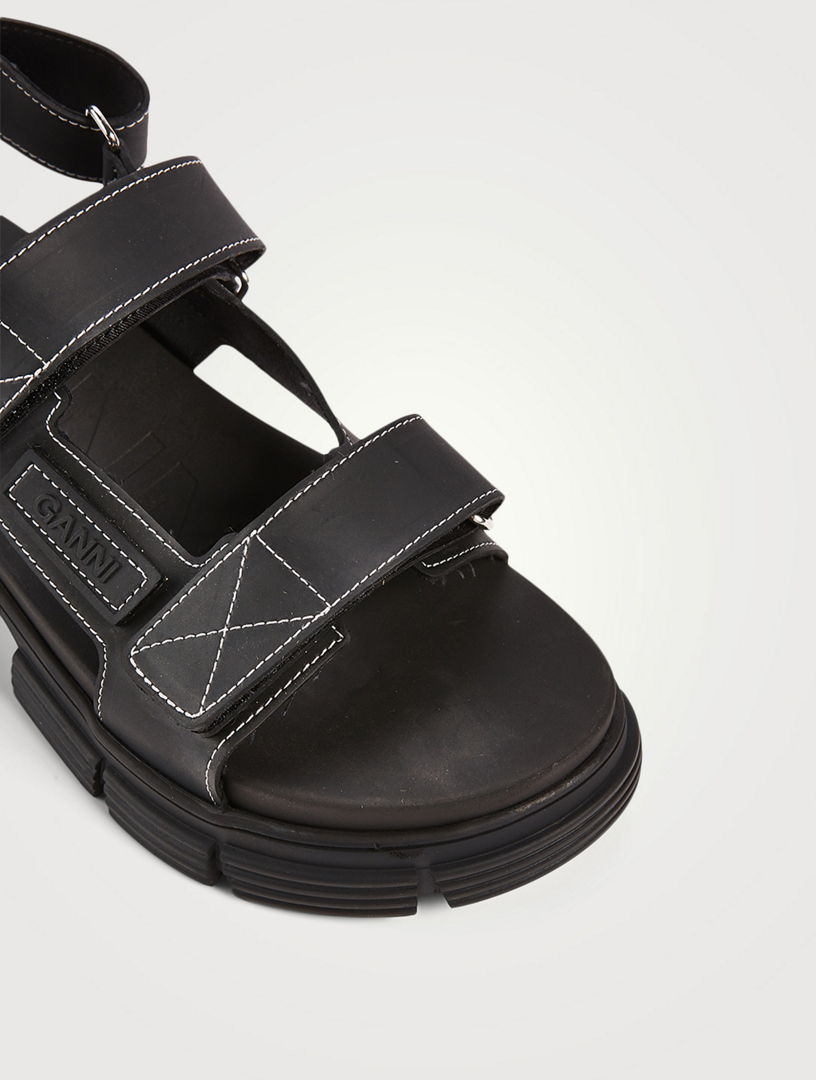 GANNI Recycled Rubber Velcro Sandals Holt Renfrew Canada