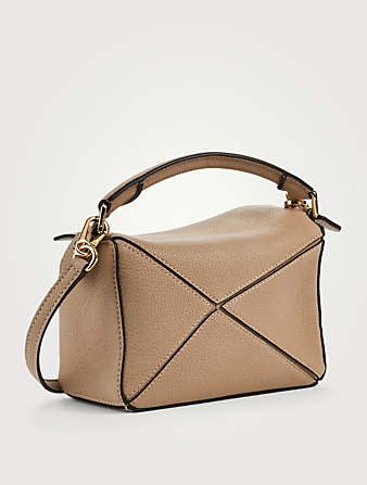LOEWE Mini Puzzle Leather Bag Women's Beige