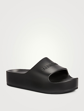 BALENCIAGA Chunky Flatform Slide Sandals Women's Black