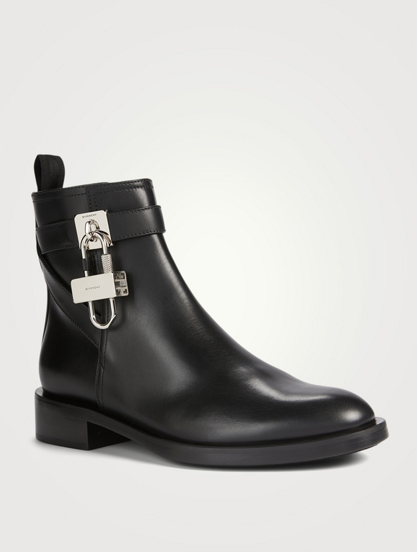GIVENCHY Leather Ankle Boots With Padlock Holt Renfrew Canada