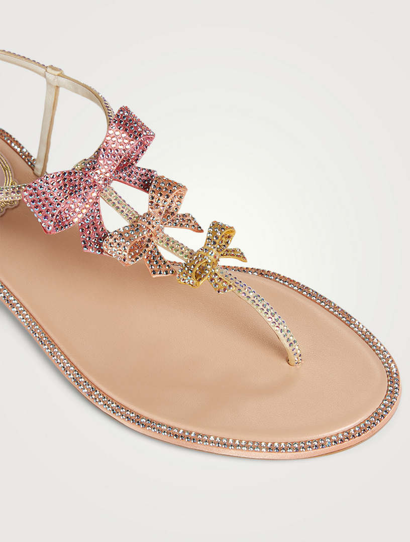 rene caovilla caterina embellished satin sandals