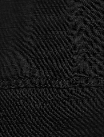 CLOTH & CO. The Raw Hem Slub Organic Cotton T-Shirt Women's Black