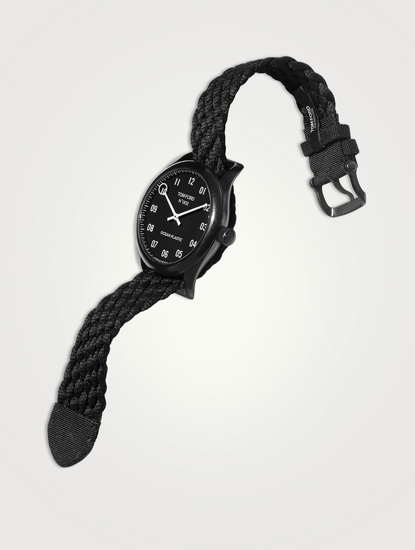 TOM FORD No. 002 Ocean Plastic Braided Bracelet Watch | Holt Renfrew Canada