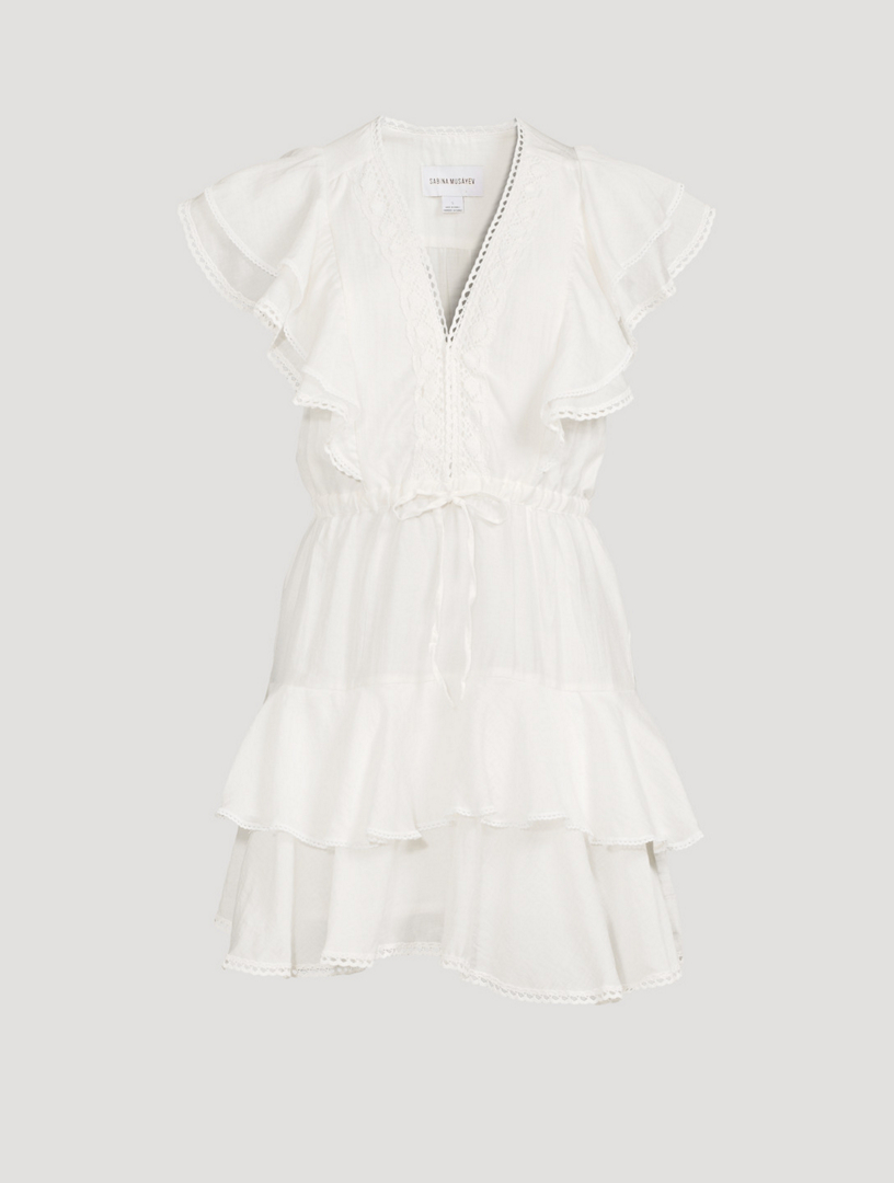SABINA MUSAYEV Zuri Lace Crochet Mini Dress Women's White