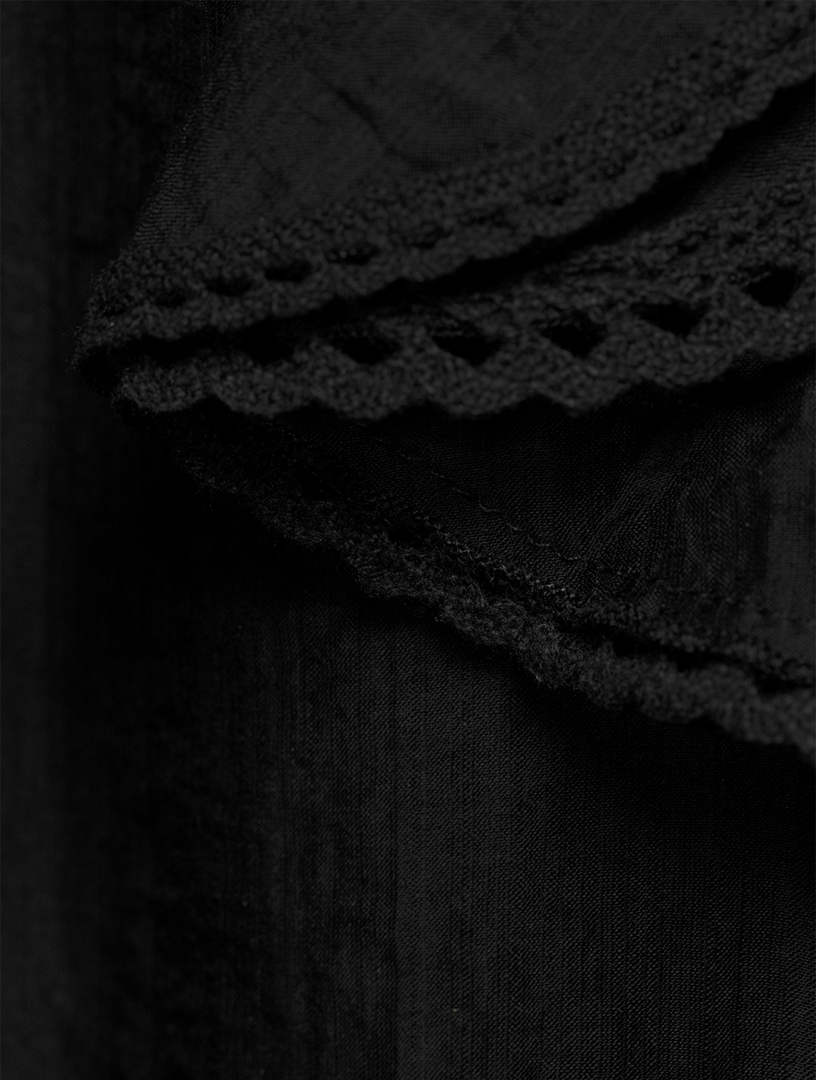 SABINA MUSAYEV Kasia Lace Crochet Top Women's Black
