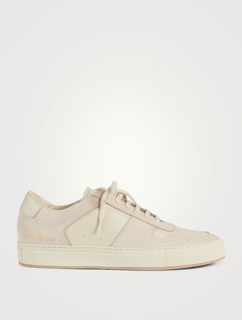 COMMON PROJECTS Bball Saffiano Leather And Suede Sneakers | Holt ...