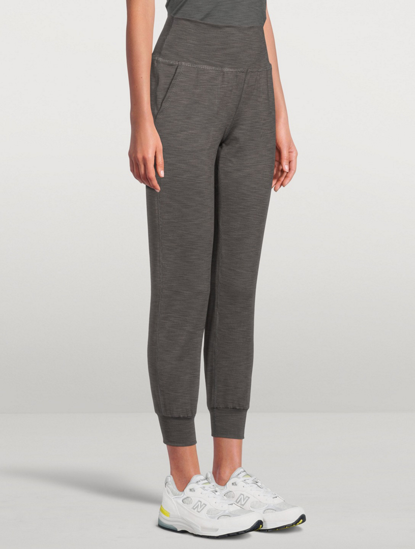 Beyond yoga heather rib fitted midi jogger new arrivals