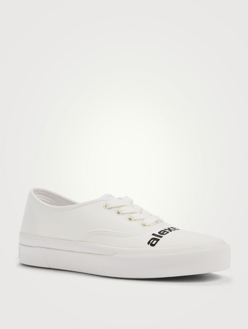 ALEXANDER WANG Sneakers Dropout en denim à logo Femmes Blanc