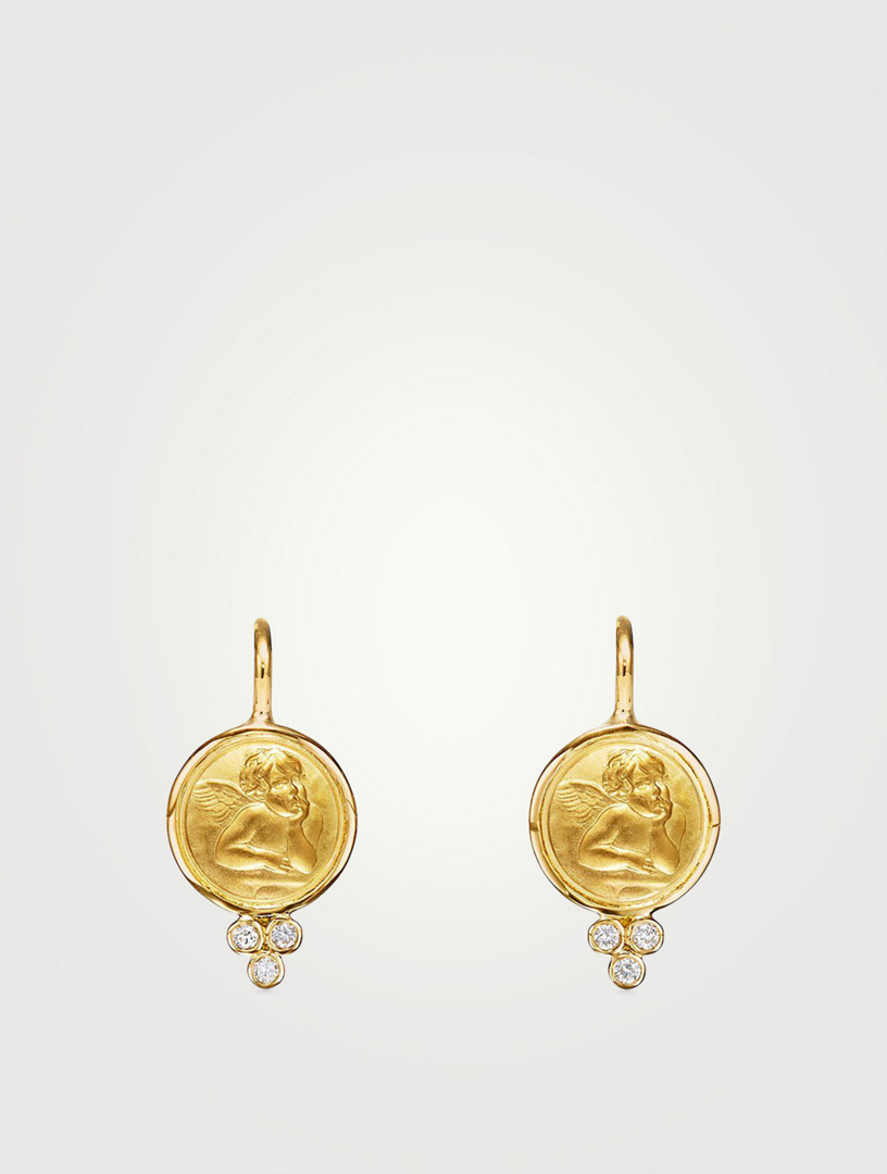 TEMPLE ST. CLAIR 18K Gold Angel Earrings With Diamonds | Holt Renfrew Canada