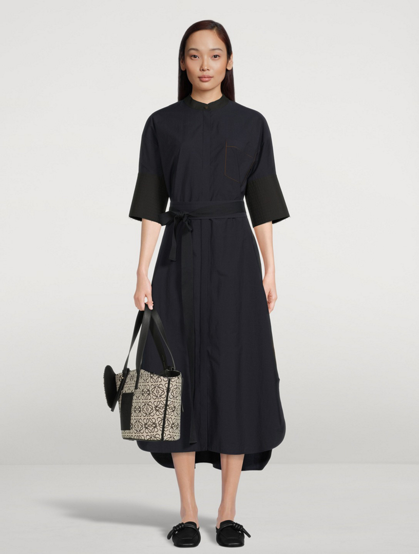 LOEWE Cotton Belted Midi Shirt Dress | Holt Renfrew Canada