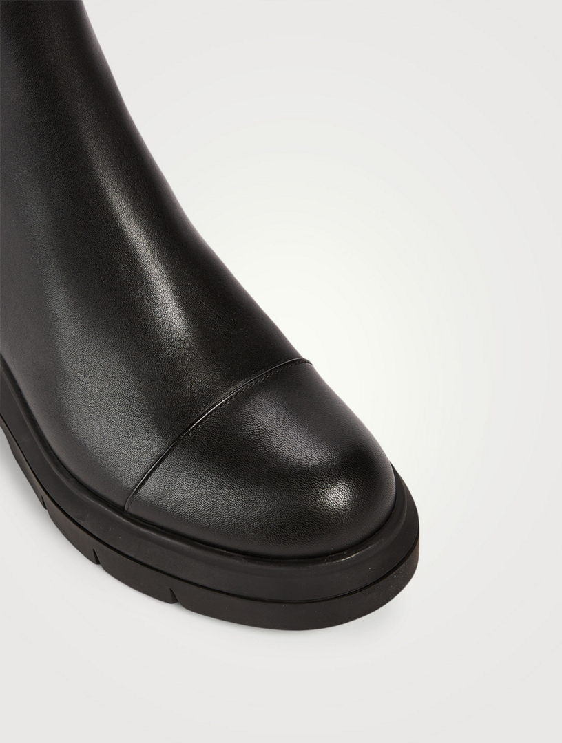 stuart weitzman women's norah block heel platform chelsea boots