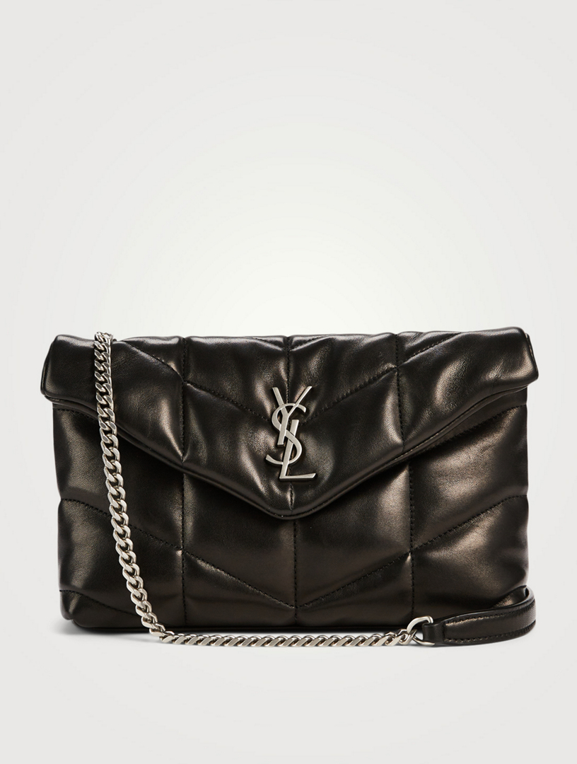 SAINT LAURENT Toy Loulou Puffer YSL Monogram Leather Chain Bag Holt