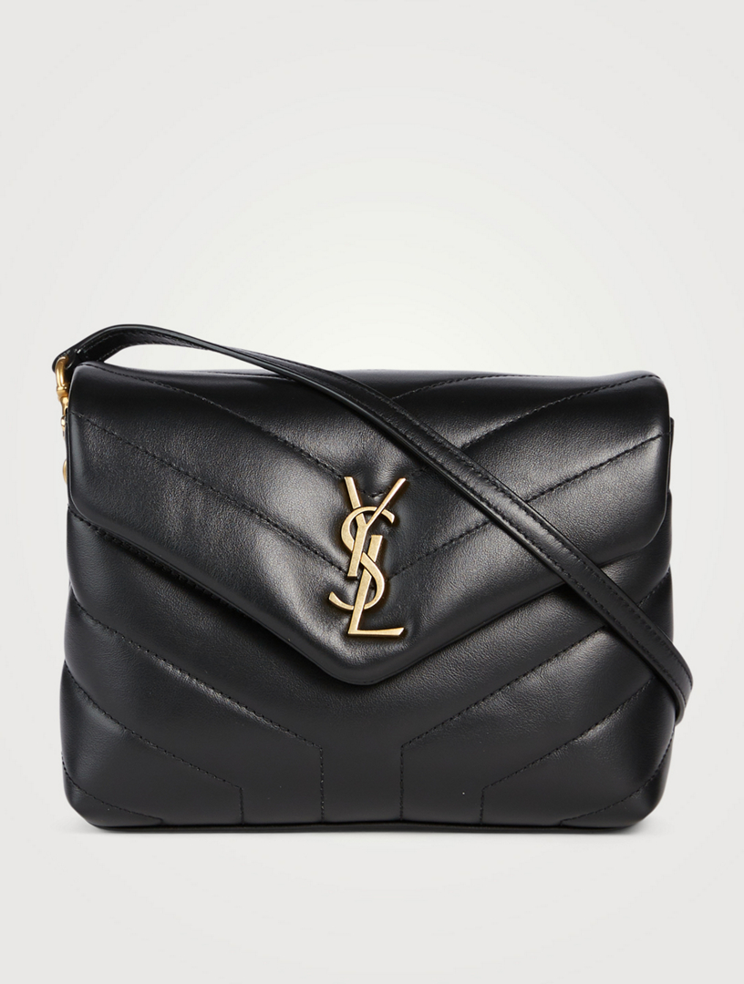 SAINT LAURENT Toy Loulou YSL Monogram Leather Crossbody Bag  Black