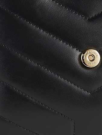 SAINT LAURENT Toy Loulou YSL Monogram Leather Crossbody Bag  Black