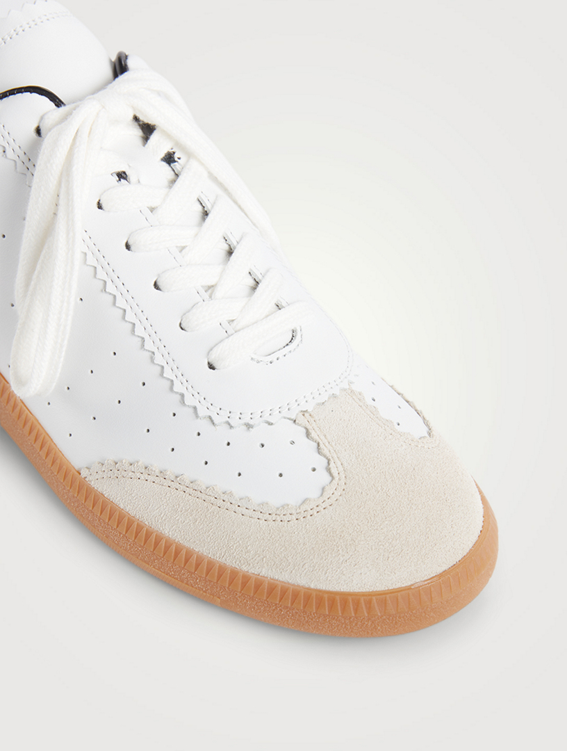 ISABEL MARANT Bryce Perforated Leather Sneakers Women's White