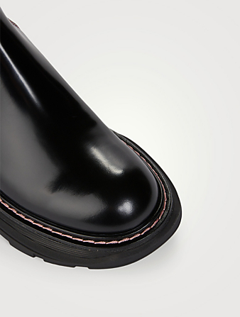 ALEXANDER MCQUEEN Tread Leather Chelsea Boots Women's Black
