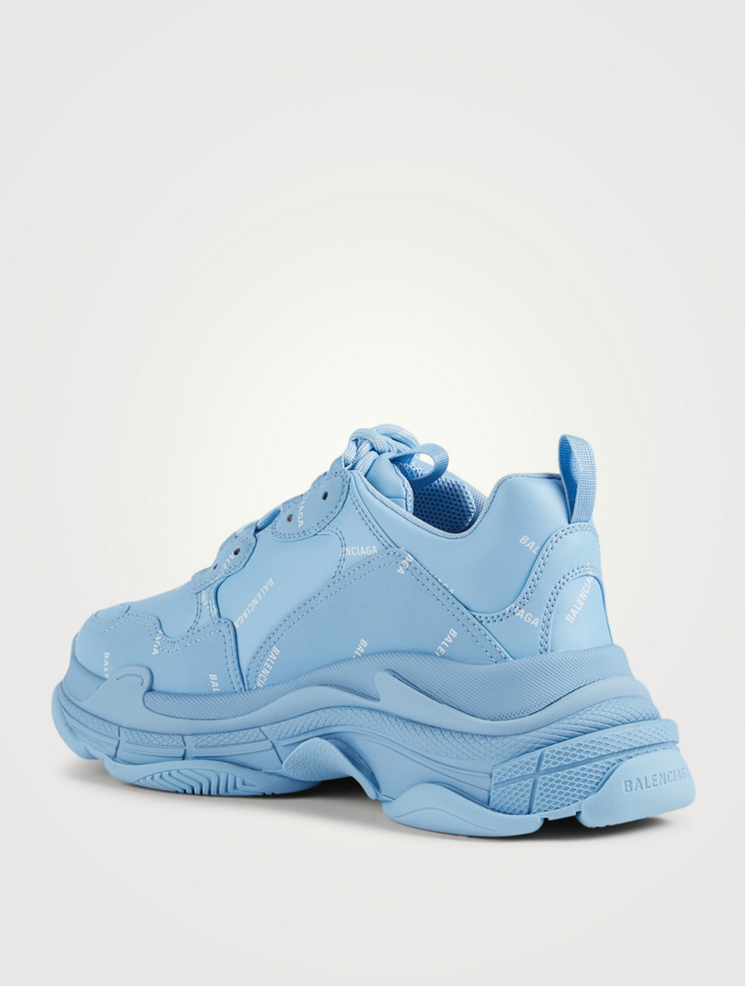 BALENCIAGA Triple S Foam And Mesh Sneakers In Logo Print Holt Renfrew