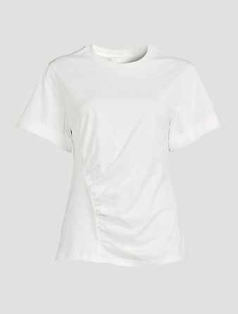 3.1 PHILLIP LIM Gathered Jersey T-Shirt Women's White