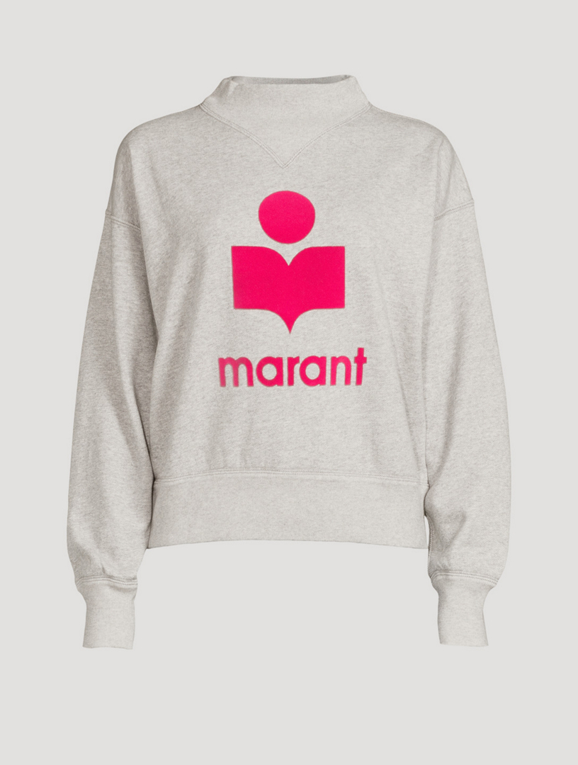 isabel marant étoile moby high neck logo sweatshirt