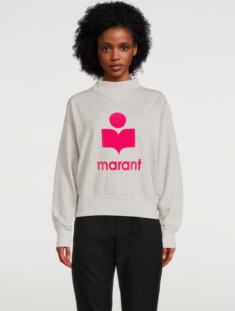 isabel marant étoile moby high neck logo sweatshirt